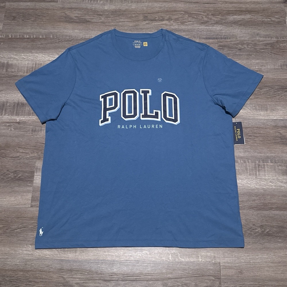 Polo Ralph Lauren Blue Short Sleeve Tee Shirt Men's Size 3XB 3XL Big NEW